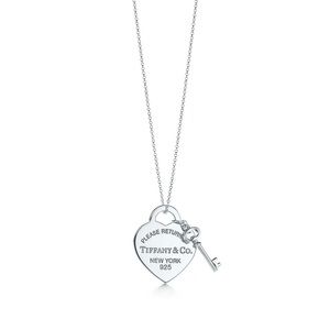 Tiffany and Co Heart and Key Necklace